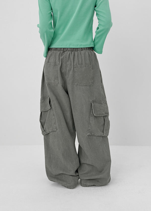 (UNISEX) Ar Cargo Wide String Pants