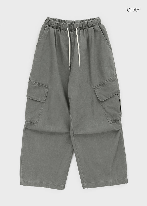 (UNISEX) Ar Cargo Wide String Pants