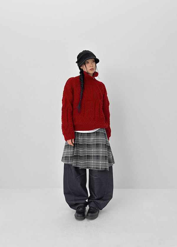 Febular Button Cable Knit