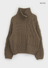 Febular Button Cable Knit