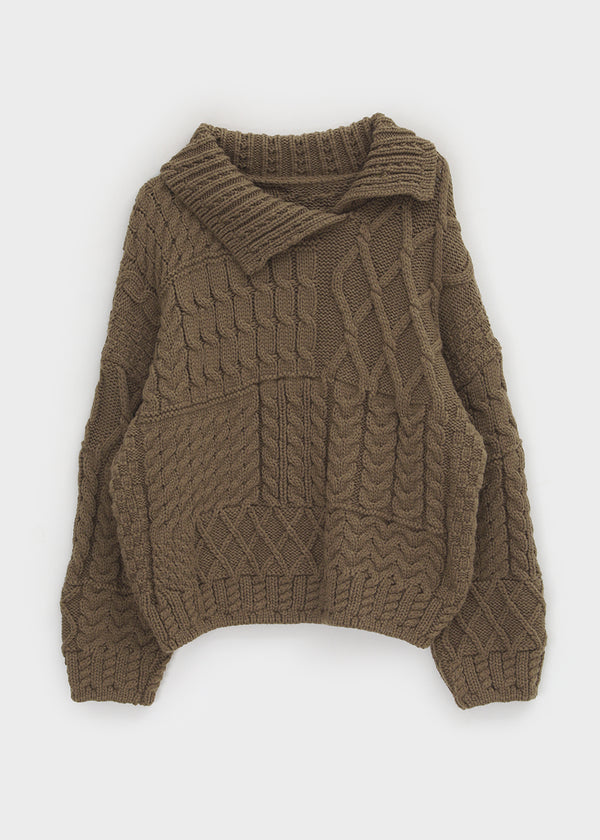 Febular Button Cable Knit