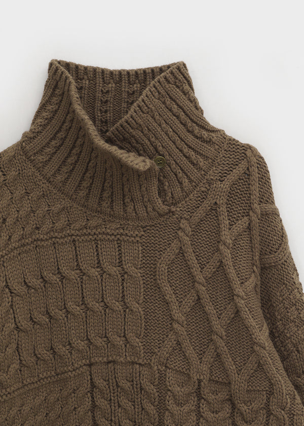 Febular Button Cable Knit