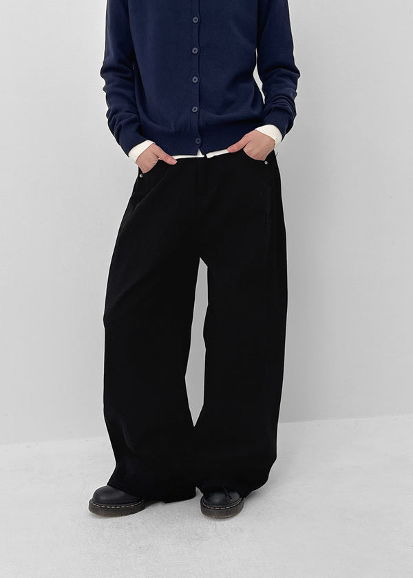 Hansding Bijo Folding Wide Cotton Pants (Fleece Ver.)