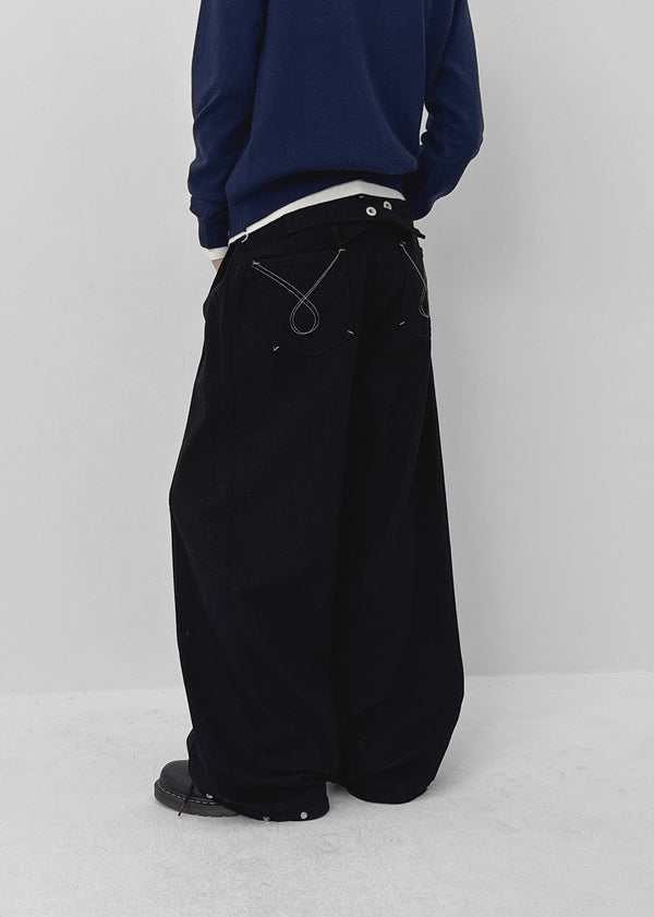Hansding Bijo Folding Wide Cotton Pants (Fleece Ver.)