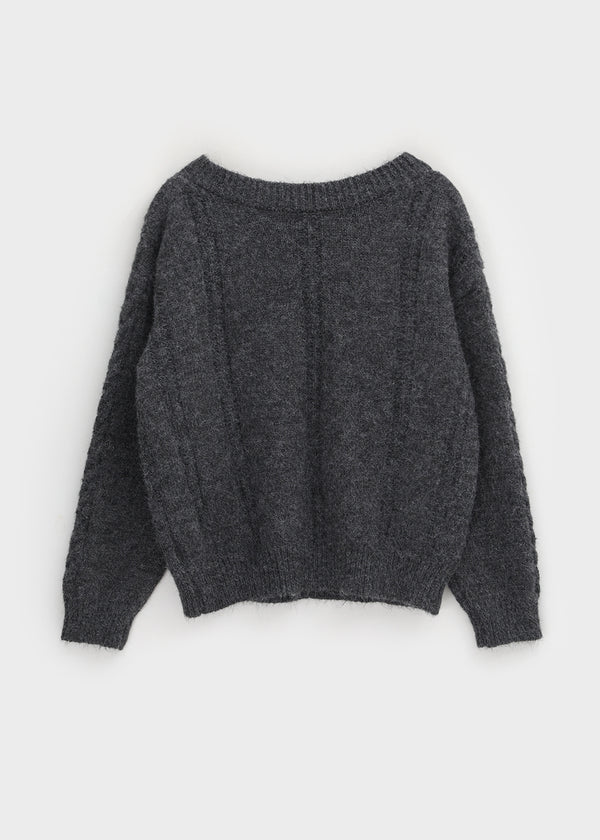 Roye Cable Off-shoulder Wool Knit