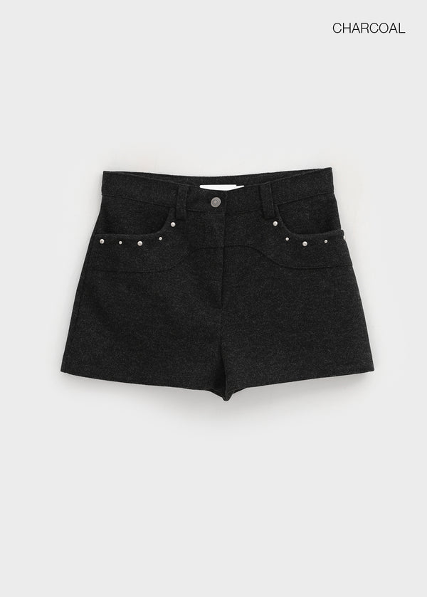 Ladino Rivet Wool Shorts