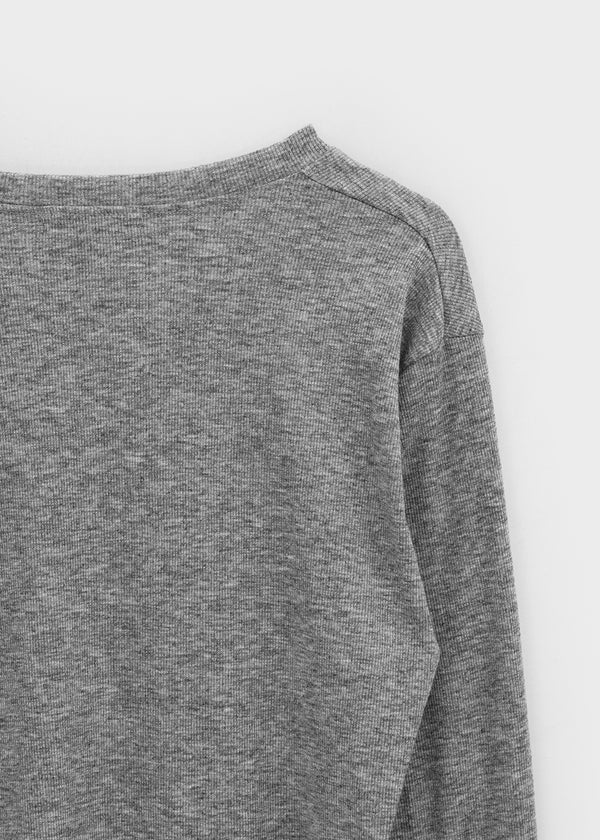 Richas V-neck knit long-sleeved T-shirt