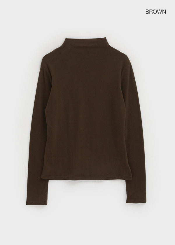 Sorea Outer Fleece Half-neck Long-sleeved T-shirt