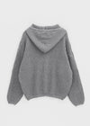 (UNISEX) Dote Cable Knit Hooded Zip-up