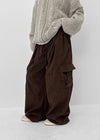 Tetom Corduroy Cargo Banding Pants