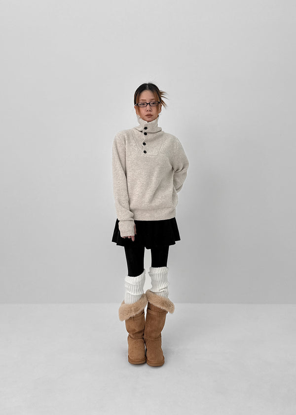 Coltem High Neck Warmer Turtleneckr Knit
