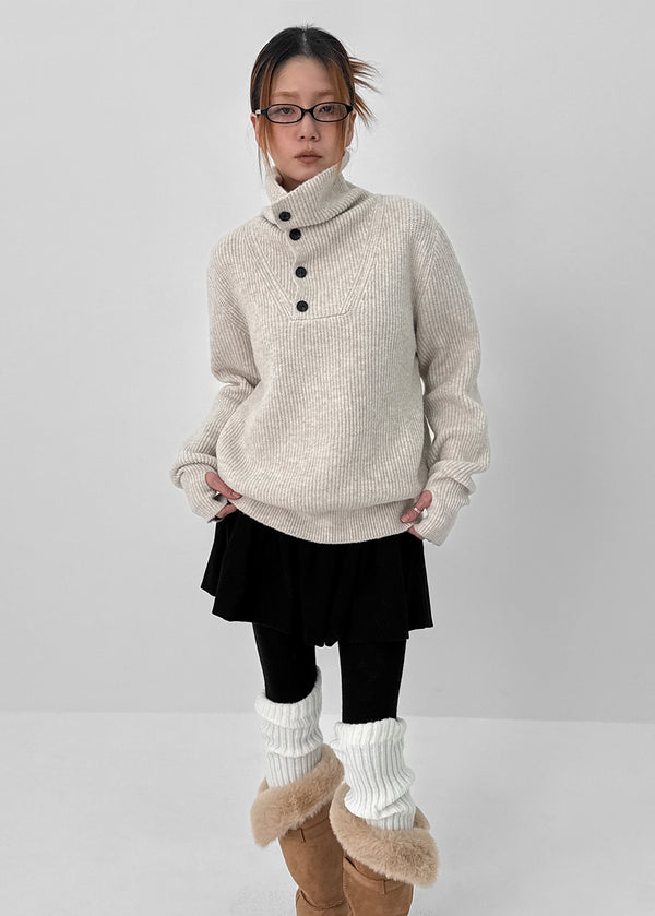Coltem High Neck Warmer Turtleneckr Knit