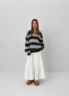 Camlet Hairy Stripe Collar Knit