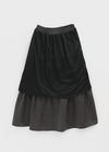 Robsha Suede Banding Cancan Long Skirt