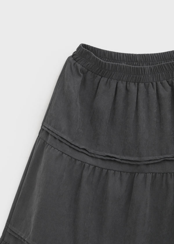 Robsha Suede Banding Cancan Long Skirt