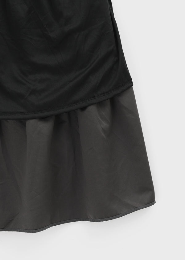 Robsha Suede Banding Cancan Long Skirt