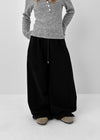 Consoel Double-sided Fleece Wide Banding Pants