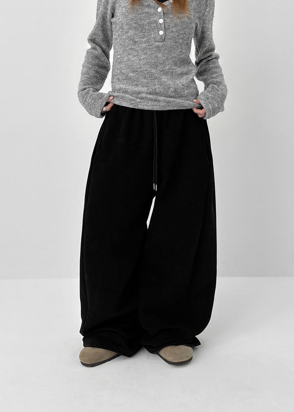Consoel Double-sided Fleece Wide Banding Pants