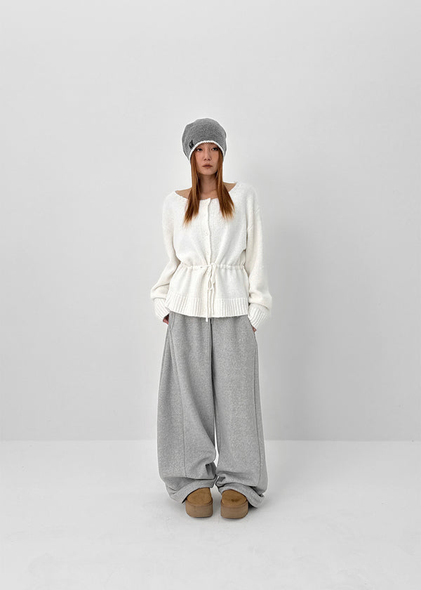 Consoel Double-sided Fleece Wide Banding Pants