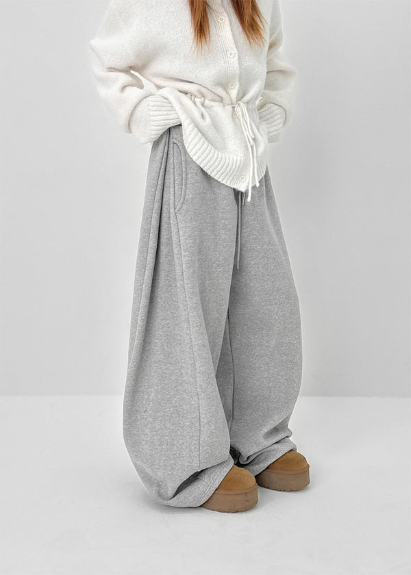 Consoel Double-sided Fleece Wide Banding Pants
