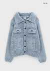 (UNISEX) Mamming Heavy Bocashi Wool Knit Cardigan