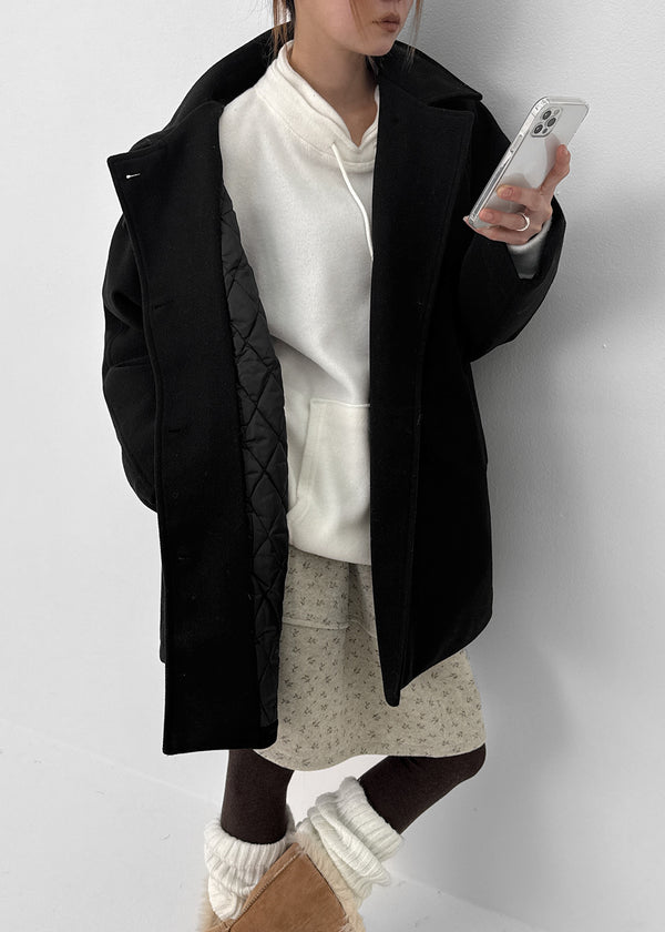 Pudding High Neck Quilted Half Coat (2 Oz)