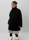 Pudding High Neck Quilted Half Coat (2 Oz)