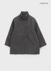 Pudding High Neck Quilted Half Coat (2 Oz)