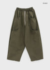 Turning Cut Balloon Wide Fleece Banding Pants