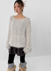 Caroen Boat Neck Boucle Knit