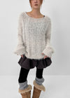 Caroen Boat Neck Boucle Knit