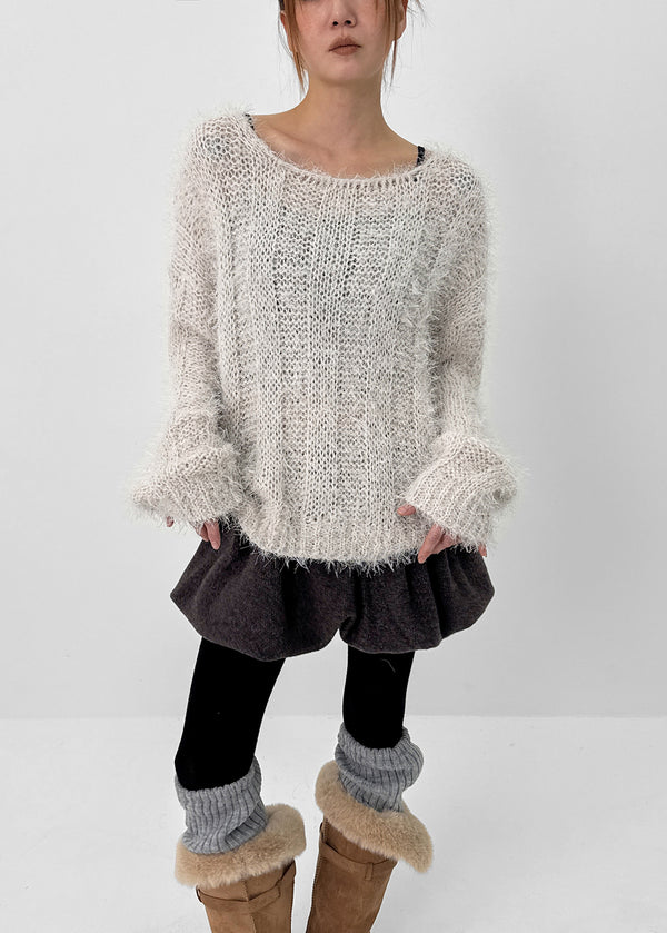 Caroen Boat Neck Boucle Knit