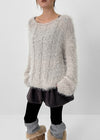 Caroen Boat Neck Boucle Knit
