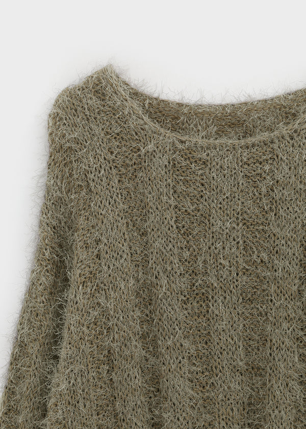 Caroen Boat Neck Boucle Knit