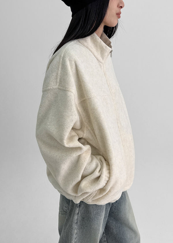 (UNISEX) Devoti Fleece High Neck Two-way Zip-up