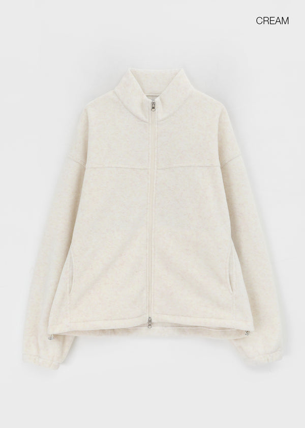 (UNISEX) Devoti Fleece High Neck Two-way Zip-up