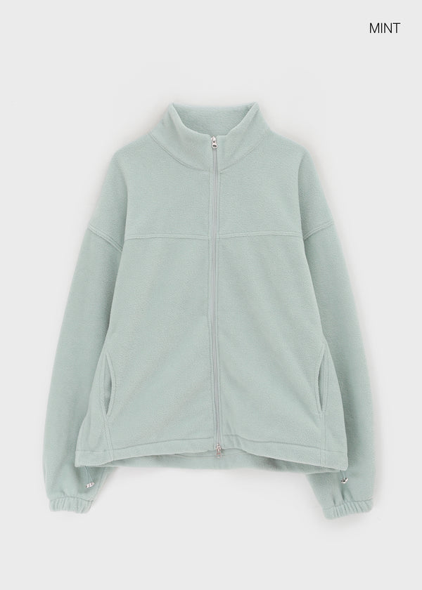 (UNISEX) Devoti Fleece High Neck Two-way Zip-up