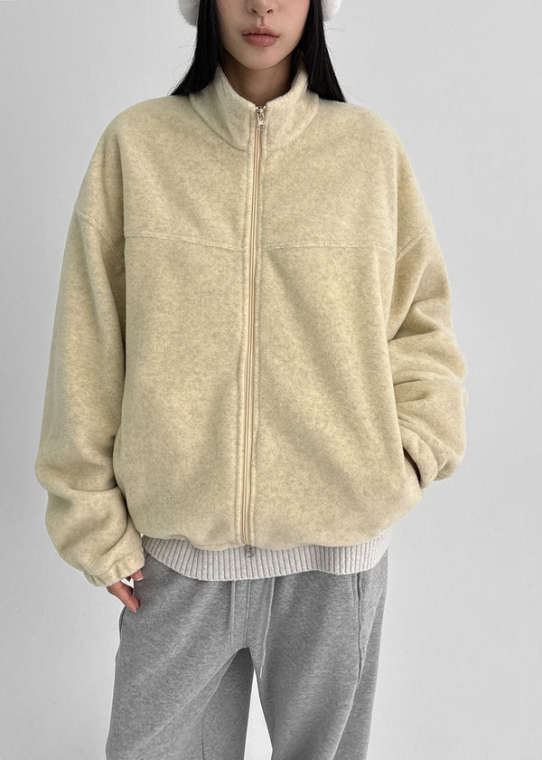 (UNISEX) Devoti Fleece High Neck Two-way Zip-up