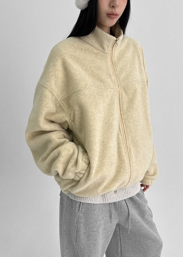 (UNISEX) Devoti Fleece High Neck Two-way Zip-up