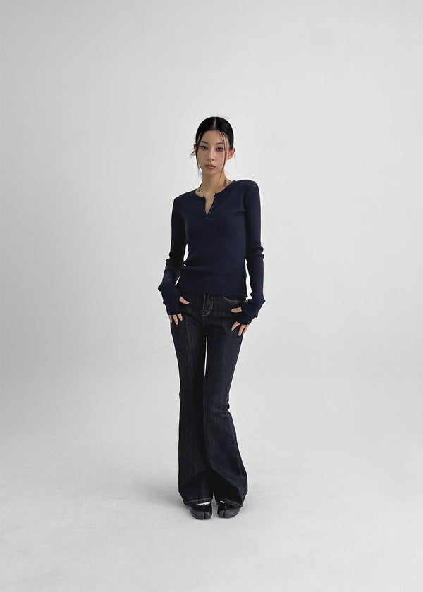 Kankam Raw Denim Bootcut Pants