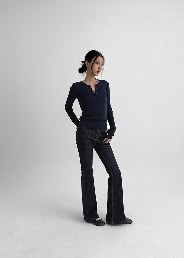 Kankam Raw Denim Bootcut Pants