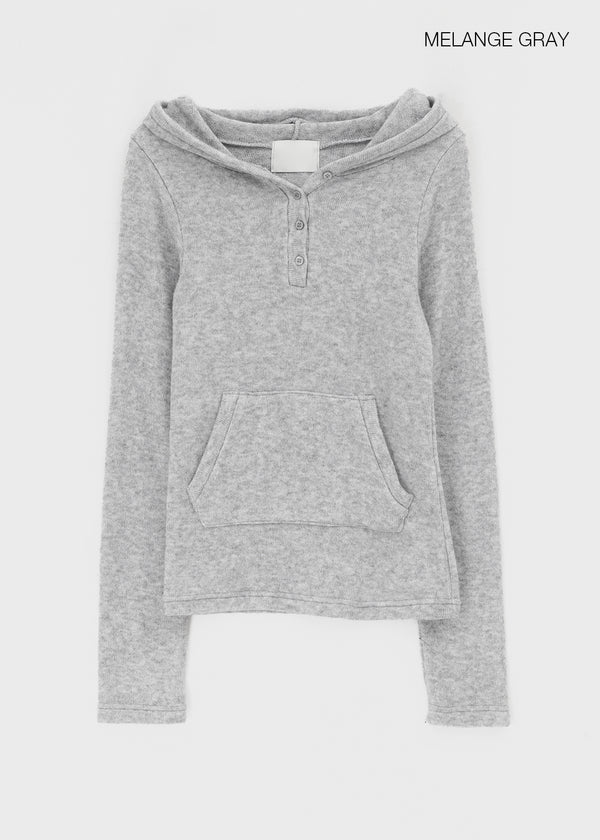 Febul Wool Hooded Long Sleeve T-shirt