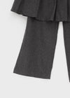 Pocoon Buckle Back Band Pleated Skirt Pants (30% Wool)