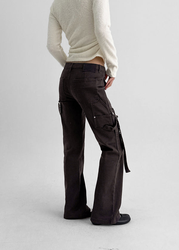 Ronrom Low-waist Wide Bootcut Cargo Pants