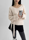 Minute Set - V-neck Knit, Muffler