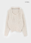 Minute Set - V-neck Knit, Muffler