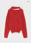 Minute Set - V-neck Knit, Muffler