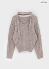 Minute Set - V-neck Knit, Muffler