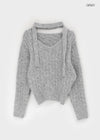 Minute Set - V-neck Knit, Muffler