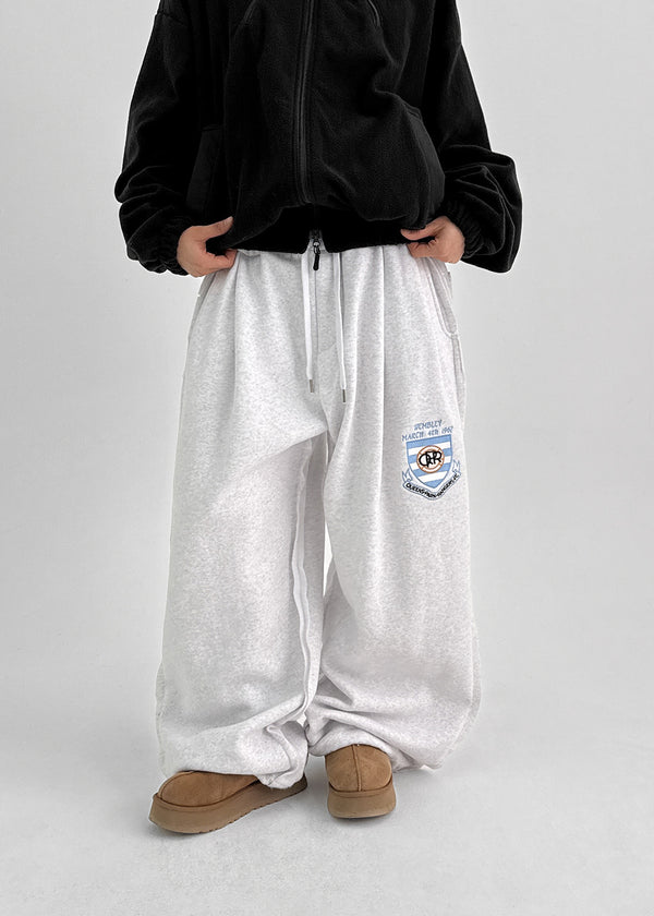 (UNISEX) Serban Sheepskin Embroidered Two-way Banding Pants